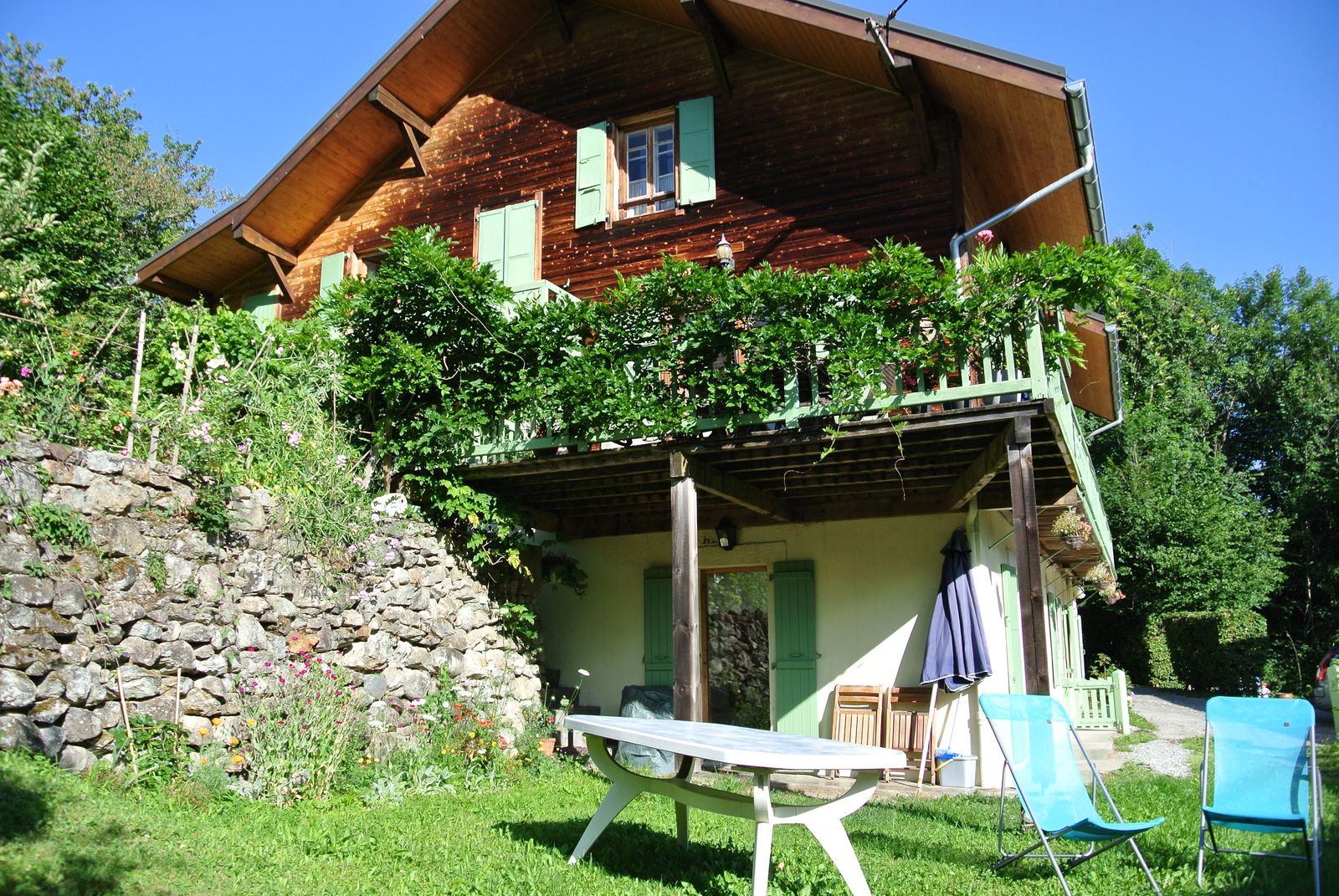 Séjour lumineux de l'appartement Le Refuge à Saint-Gervais-les-Bains